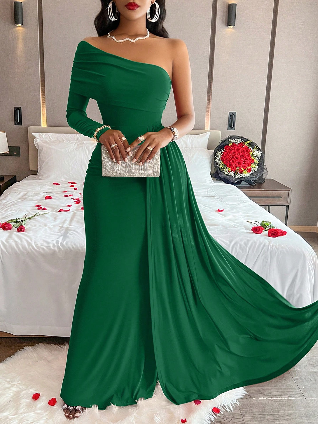 Ropa de Mujer, Ropa de Mujer, Vestidos de mujer, Vestidos largos de mujer, Verde Oscuro