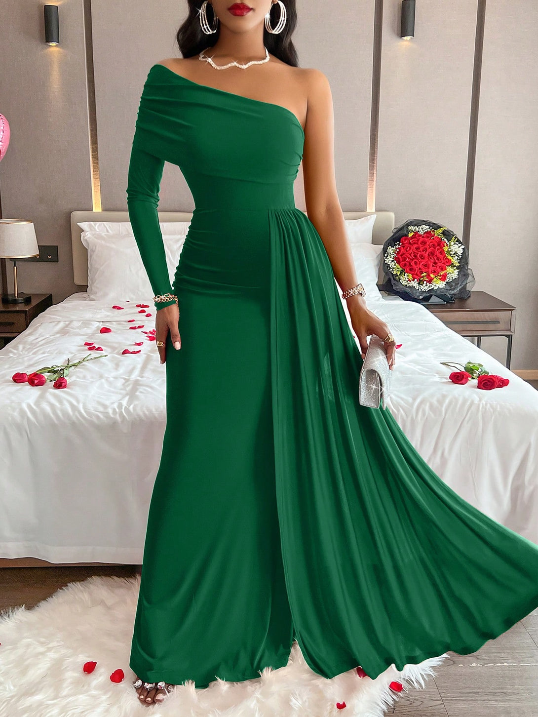 Ropa de Mujer, Ropa de Mujer, Vestidos de mujer, Vestidos largos de mujer, Verde Oscuro