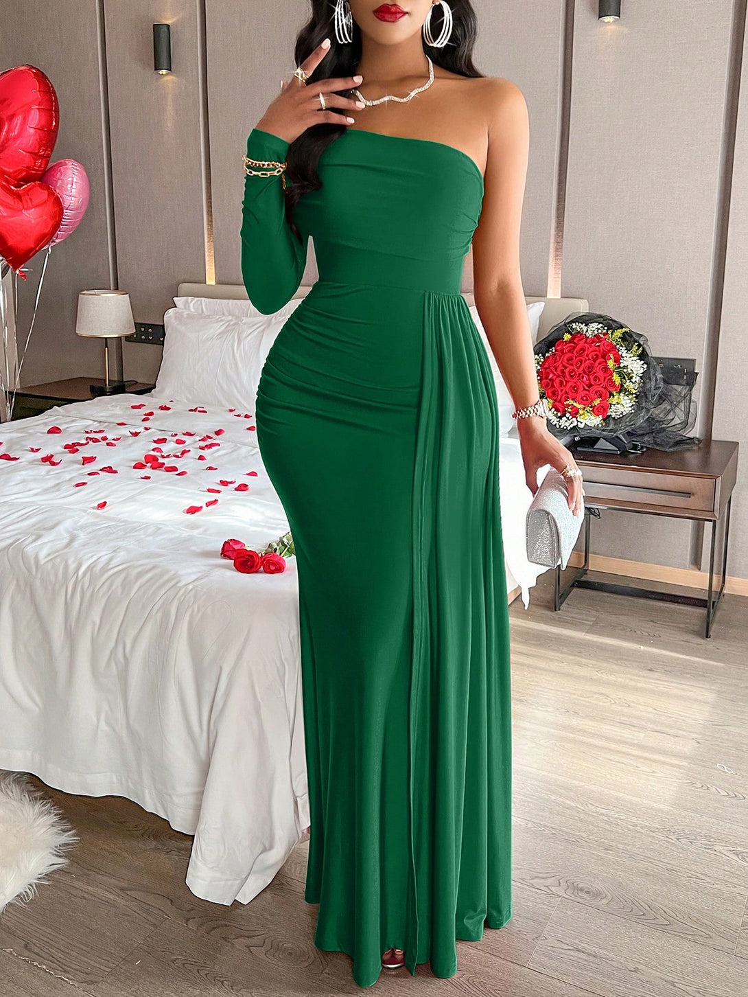 Ropa de Mujer, Ropa de Mujer, Vestidos de mujer, Vestidos largos de mujer, Verde Oscuro