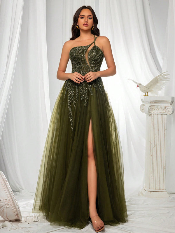 Ropa de Mujer, Bodas & Eventos, Ropa de Fiesta de Mujer, Vestidos formales y de noche para mujer, , 28490881, Verde