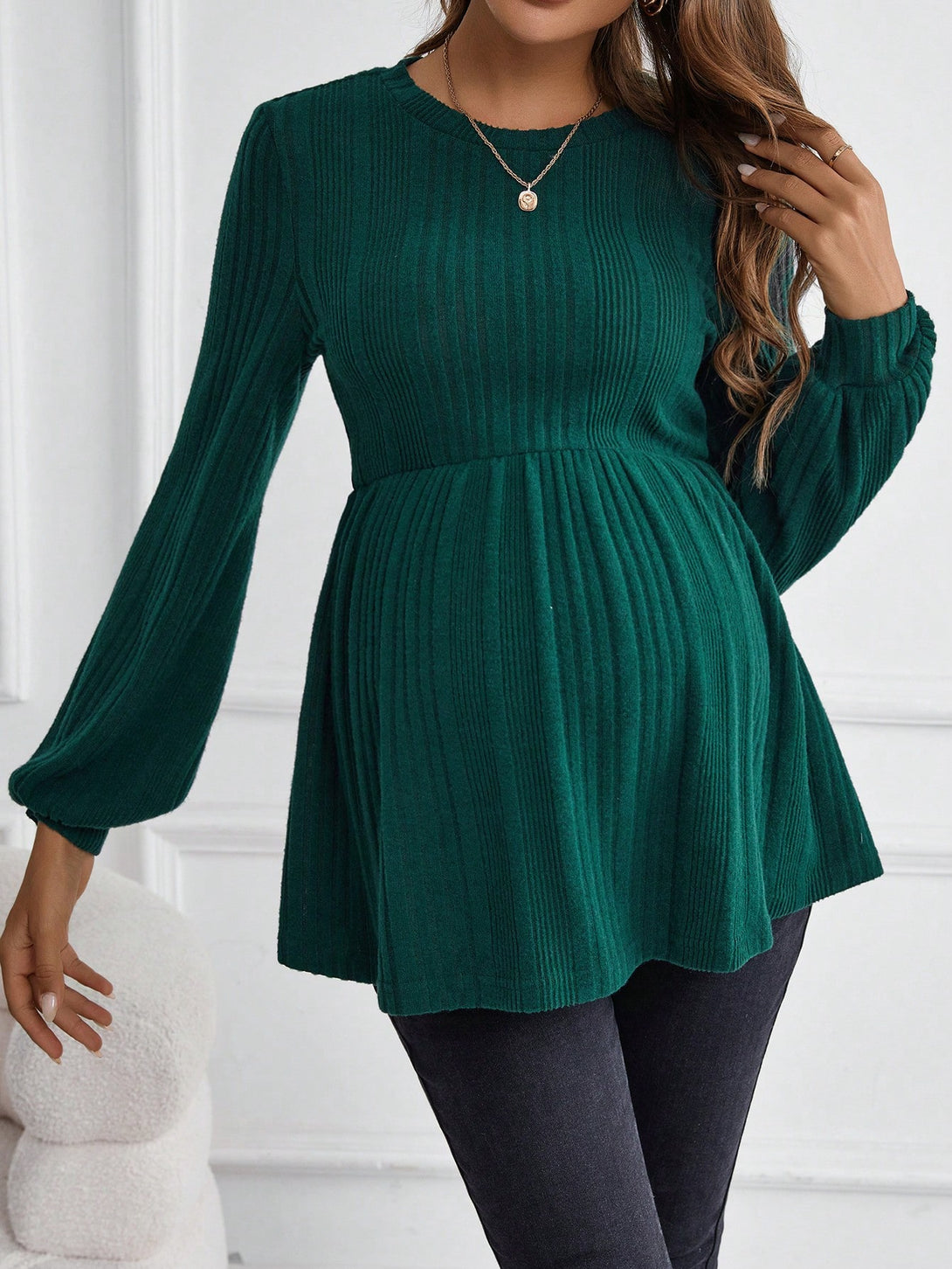 Ropa de Mujer, Ropa Premamá, Tops Premamá, Camisetas premamá, Verde Oscuro