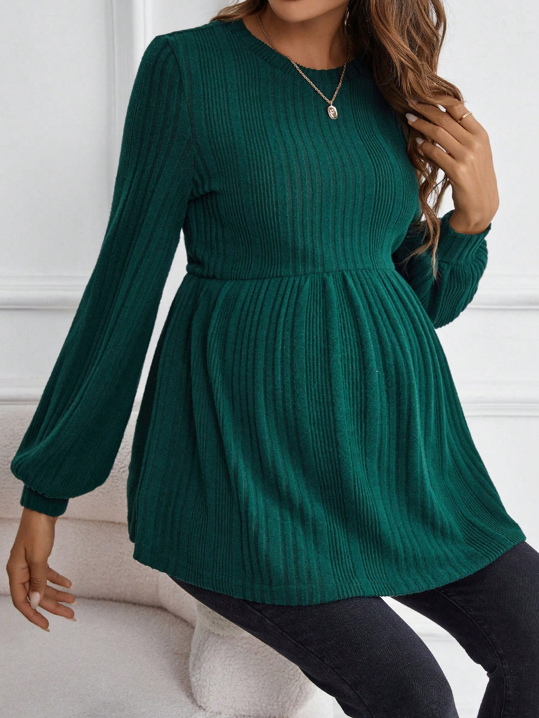 Ropa de Mujer, Ropa Premamá, Tops Premamá, Camisetas premamá, Verde Oscuro