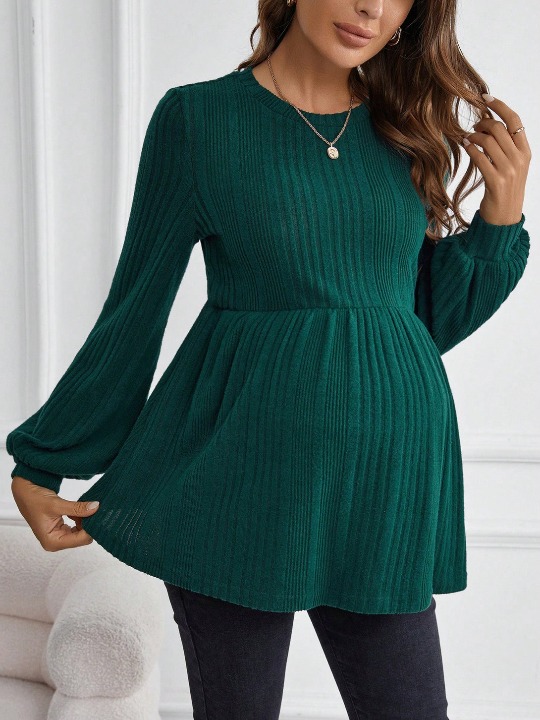 Ropa de Mujer, Ropa Premamá, Tops Premamá, Camisetas premamá, Verde Oscuro