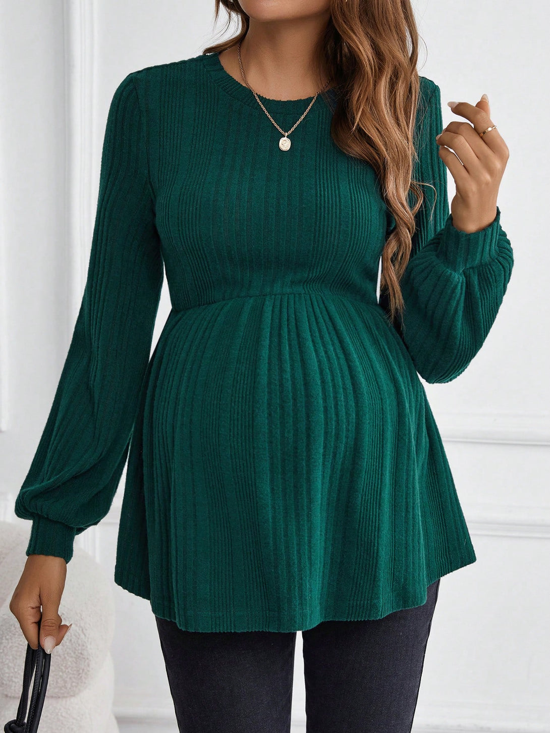 Ropa de Mujer, Ropa Premamá, Tops Premamá, Camisetas premamá, Verde Oscuro