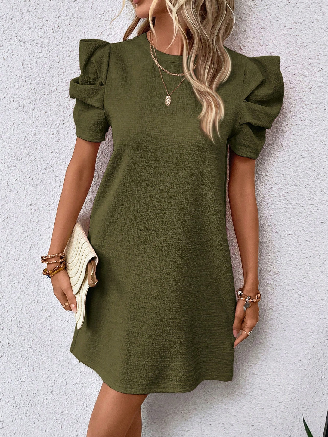 Ropa de Mujer, Ropa de Mujer, Vestidos de mujer, Vestidos cortos de mujer, Colección de trajes de mujer, Verde militar