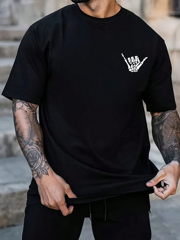 Hombres, Ropa de hombre, Tops para Hombre, Camisetas de hombre, OUTFITS LOOKBOOK, 29028765, Negro