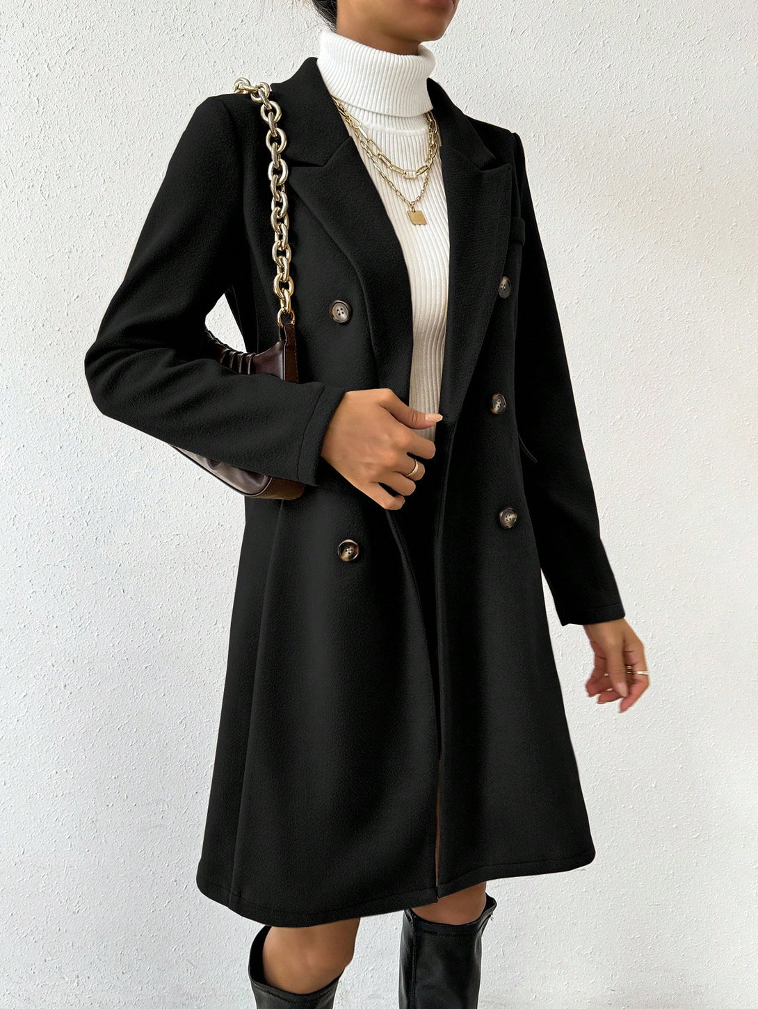 Ropa de Mujer, Ropa de Exterior para Mujer, Abrigos de Mujer, Colección de trajes de mujer, 29092121, Negro