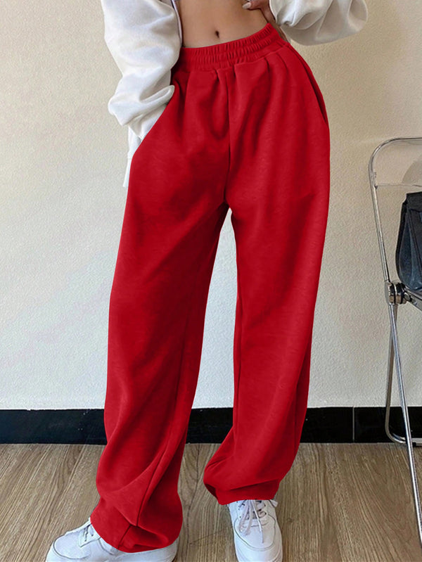 Ropa de Mujer, Ropa de Mujer, Bottoms de Mujer, Pantalones de Deporte para Mujer, Colección de trajes de mujer, Rojo