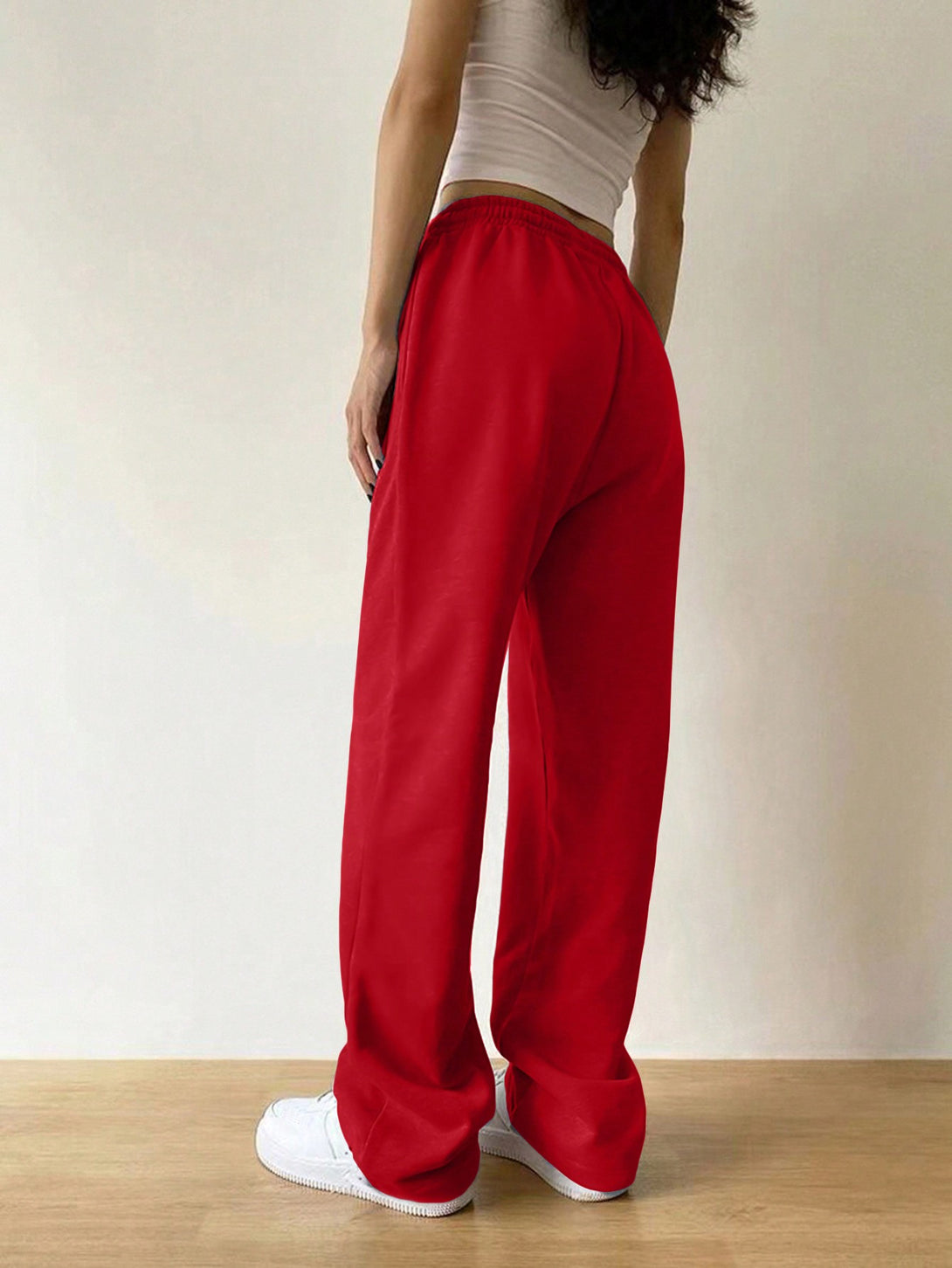 Ropa de Mujer, Ropa de Mujer, Bottoms de Mujer, Pantalones de Deporte para Mujer, Colección de trajes de mujer, Rojo