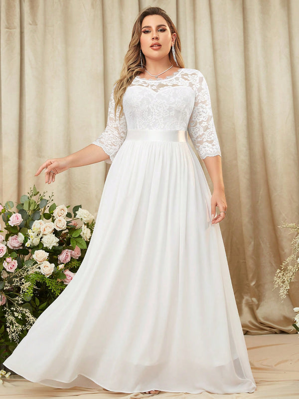 Ropa de Mujer, Bodas & Eventos, Boda Mujer Plus, Vestidos de Dama de Honor en Tallas Grandes, Colección de trajes de mujer, Blanco