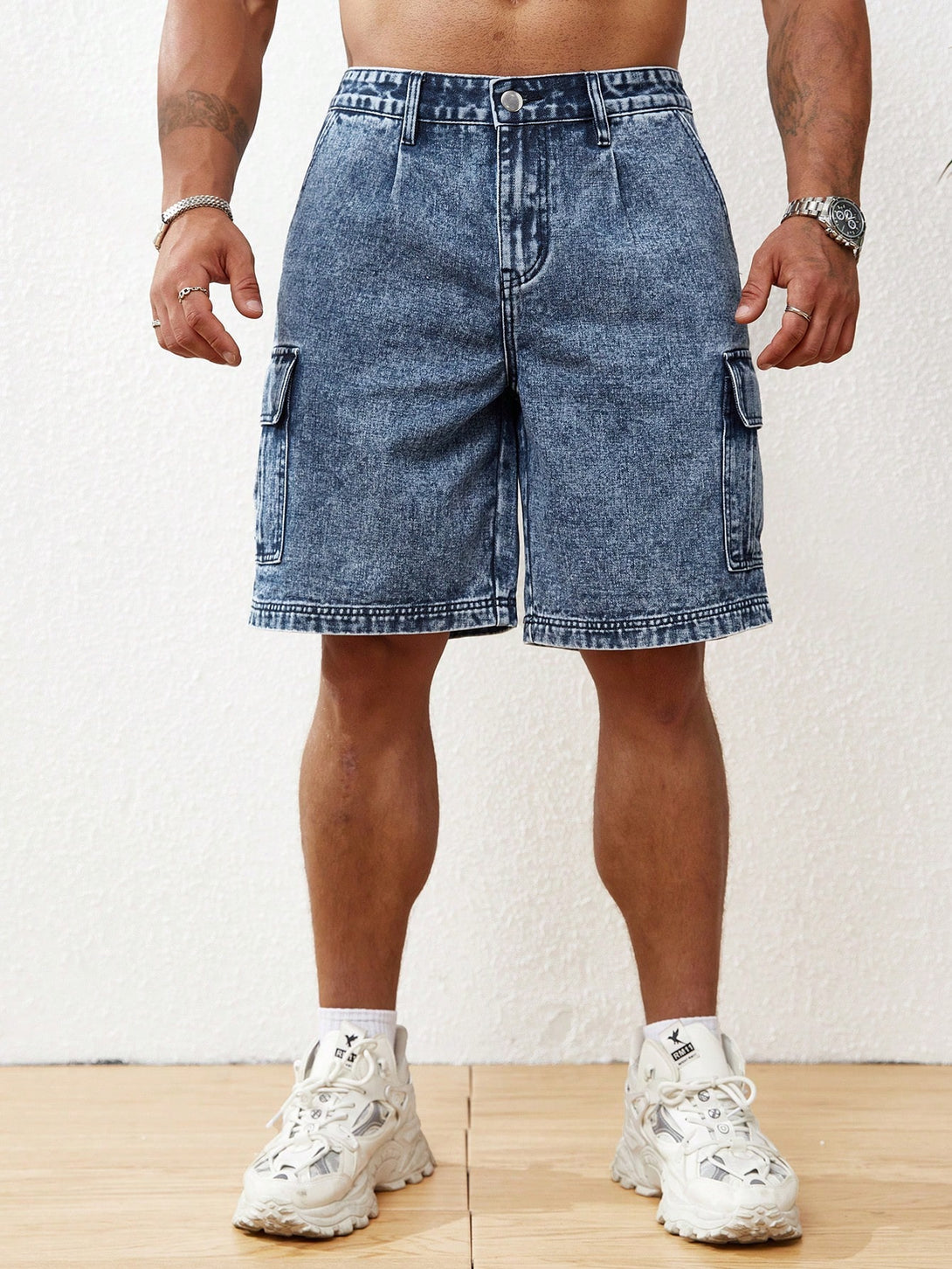 Hombres, Ropa de hombre, Mezclilla para hombre, Shorts mezclilla hombre, 29219388, Azul