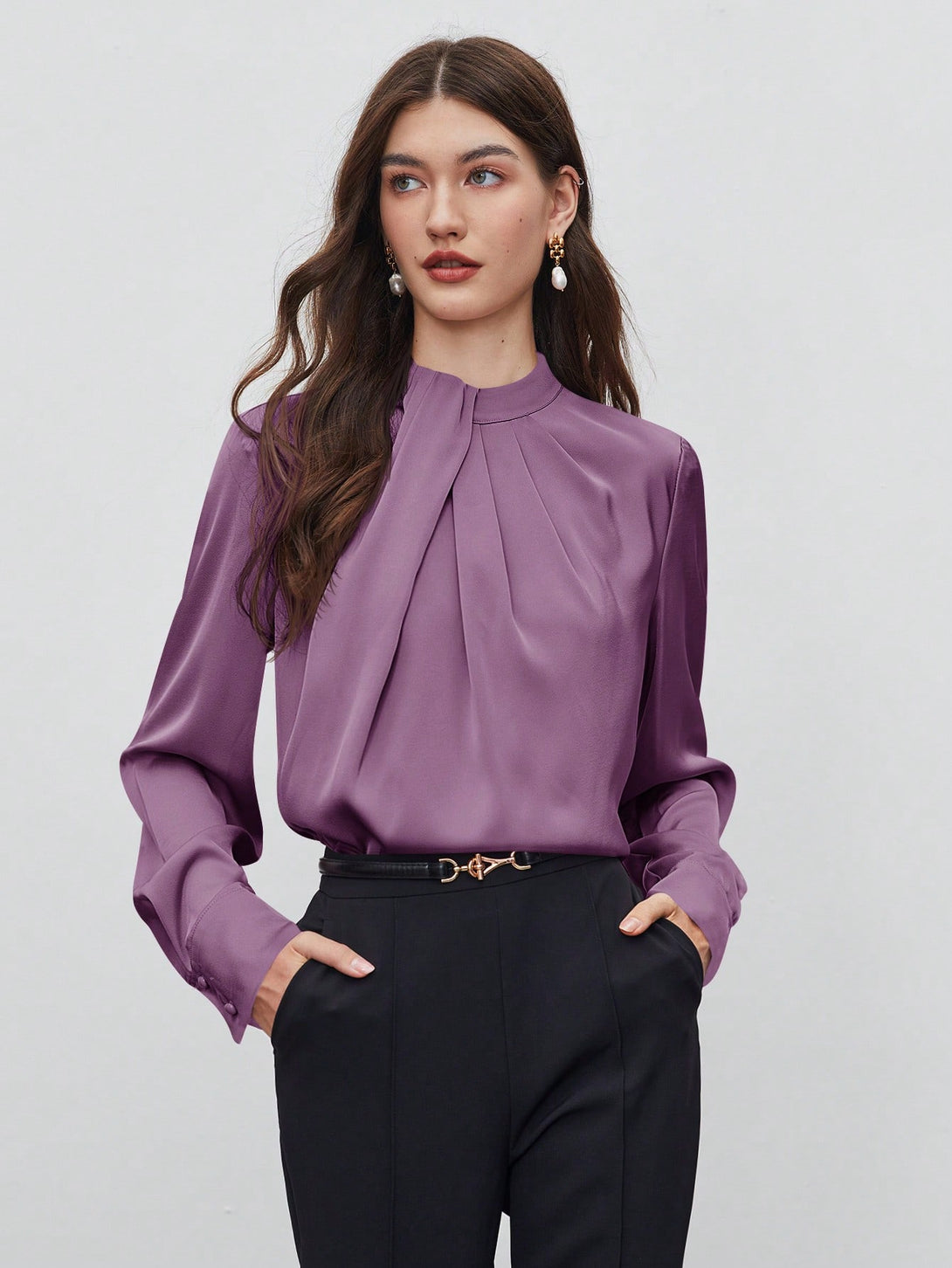 Ropa de Mujer, Ropa de Mujer, Tops & Blusas & Camisetas de Mujer, Blusas de Mujer, Morado