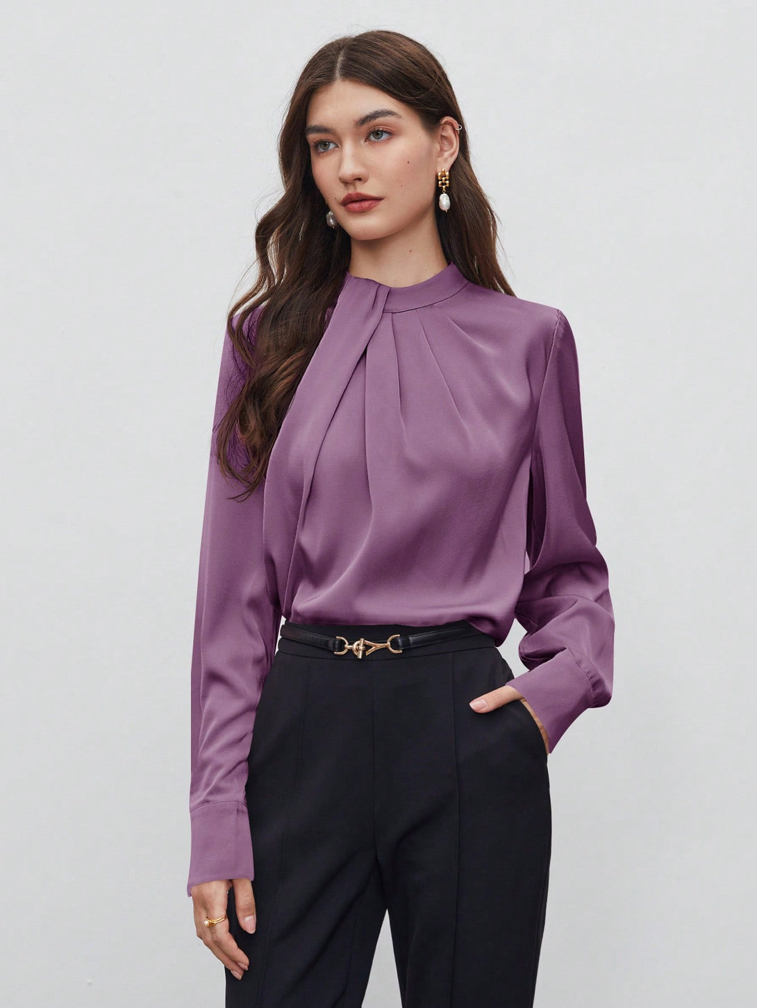 Ropa de Mujer, Ropa de Mujer, Tops & Blusas & Camisetas de Mujer, Blusas de Mujer, Morado