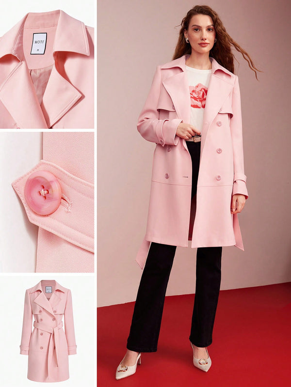 Ropa de Mujer, Ropa de Exterior para Mujer, Gabardinas para Mujer, Colección de trajes de mujer, 28550052, Rosa Pálido