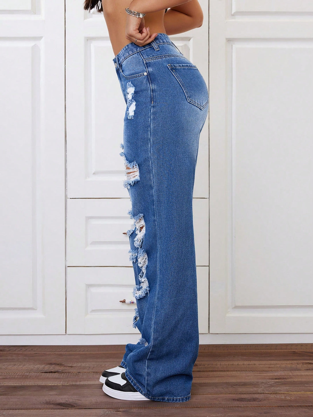Ropa de Mujer, Mezclilla para mujer, Jeans para mujer, Colección de trajes de mujer, 29523977, Azul lavado medio