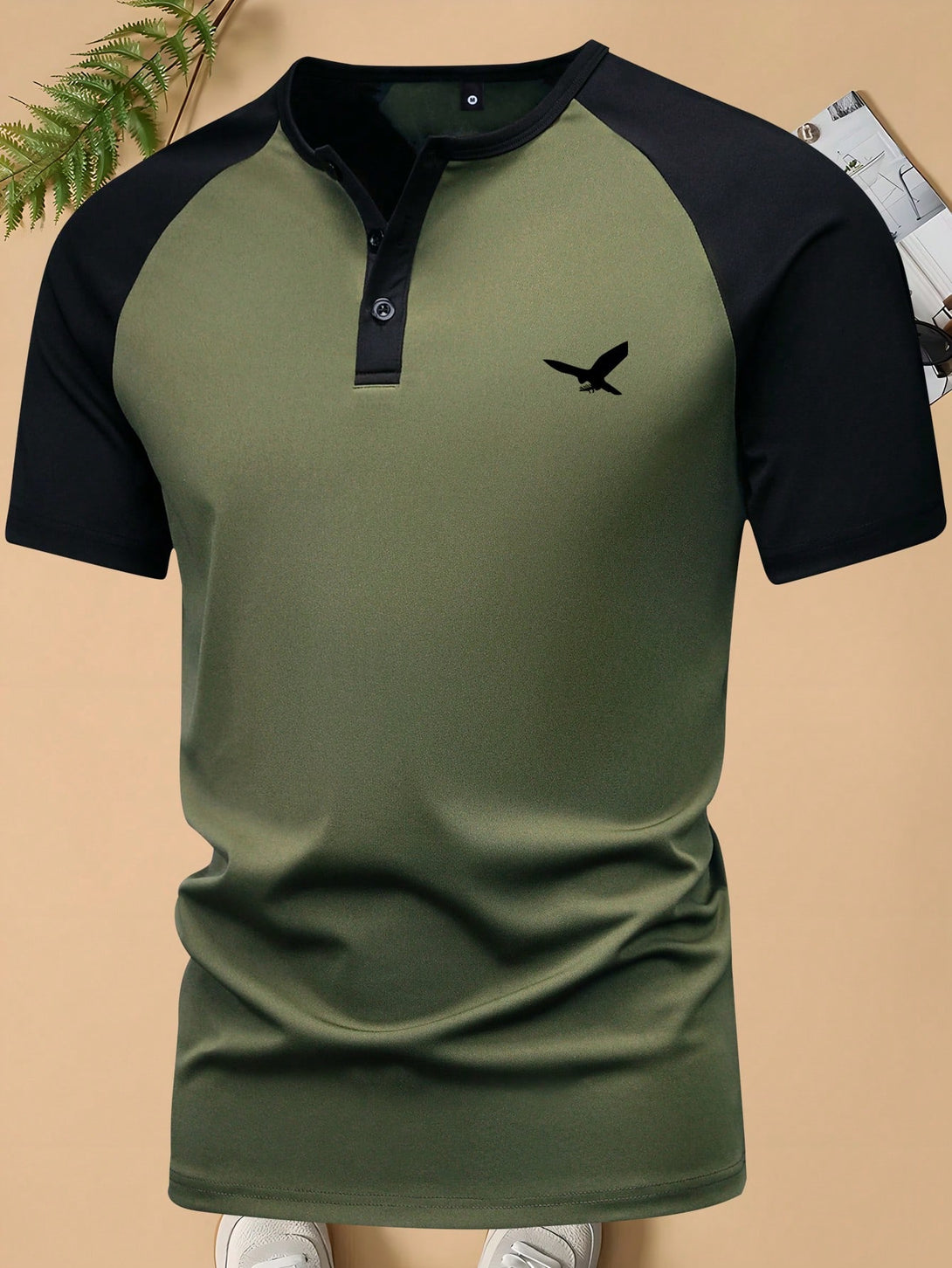 Hombres, Ropa de hombre, Tops para Hombre, Camisetas de hombre, 29710028, Verde militar