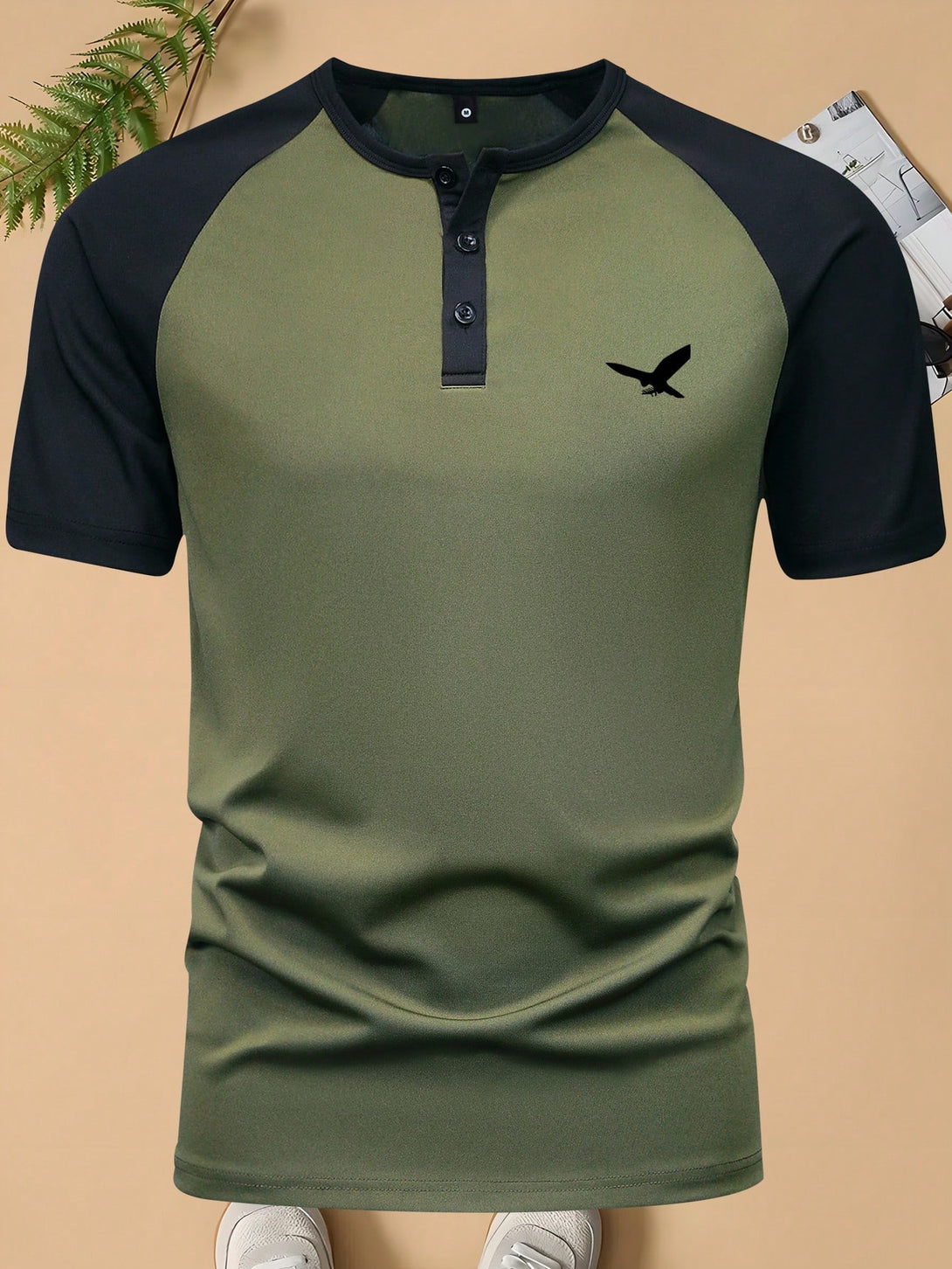 Hombres, Ropa de hombre, Tops para Hombre, Camisetas de hombre, 29710028, Verde militar