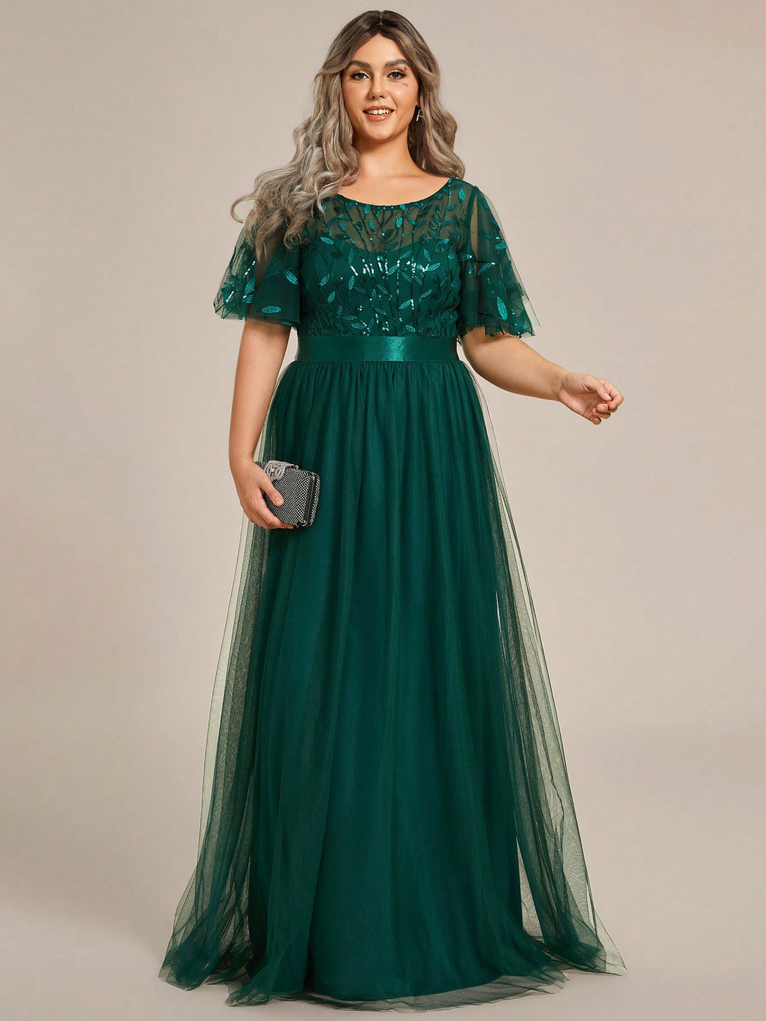 Ropa de Mujer, Bodas & Eventos, Boda Mujer Plus, Vestidos de Dama de Honor en Tallas Grandes, , Verde Oscuro