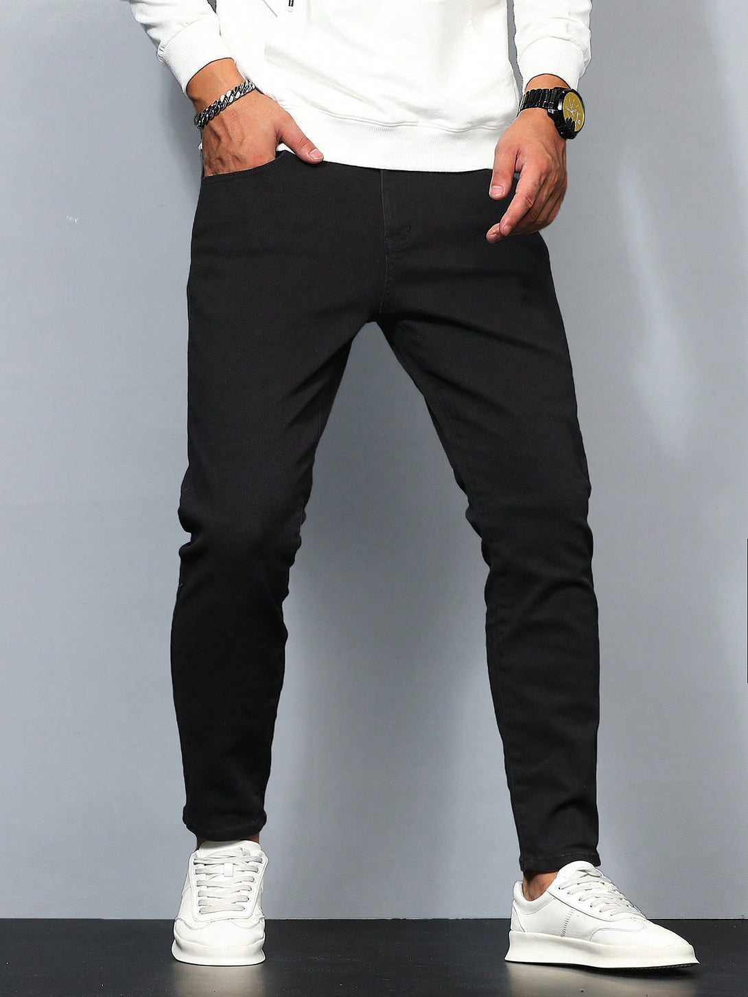 Hombres, Ropa de hombre, Mezclilla para hombre, Jeans para hombre, OUTFITS LOOKBOOK, 28782864, Negro