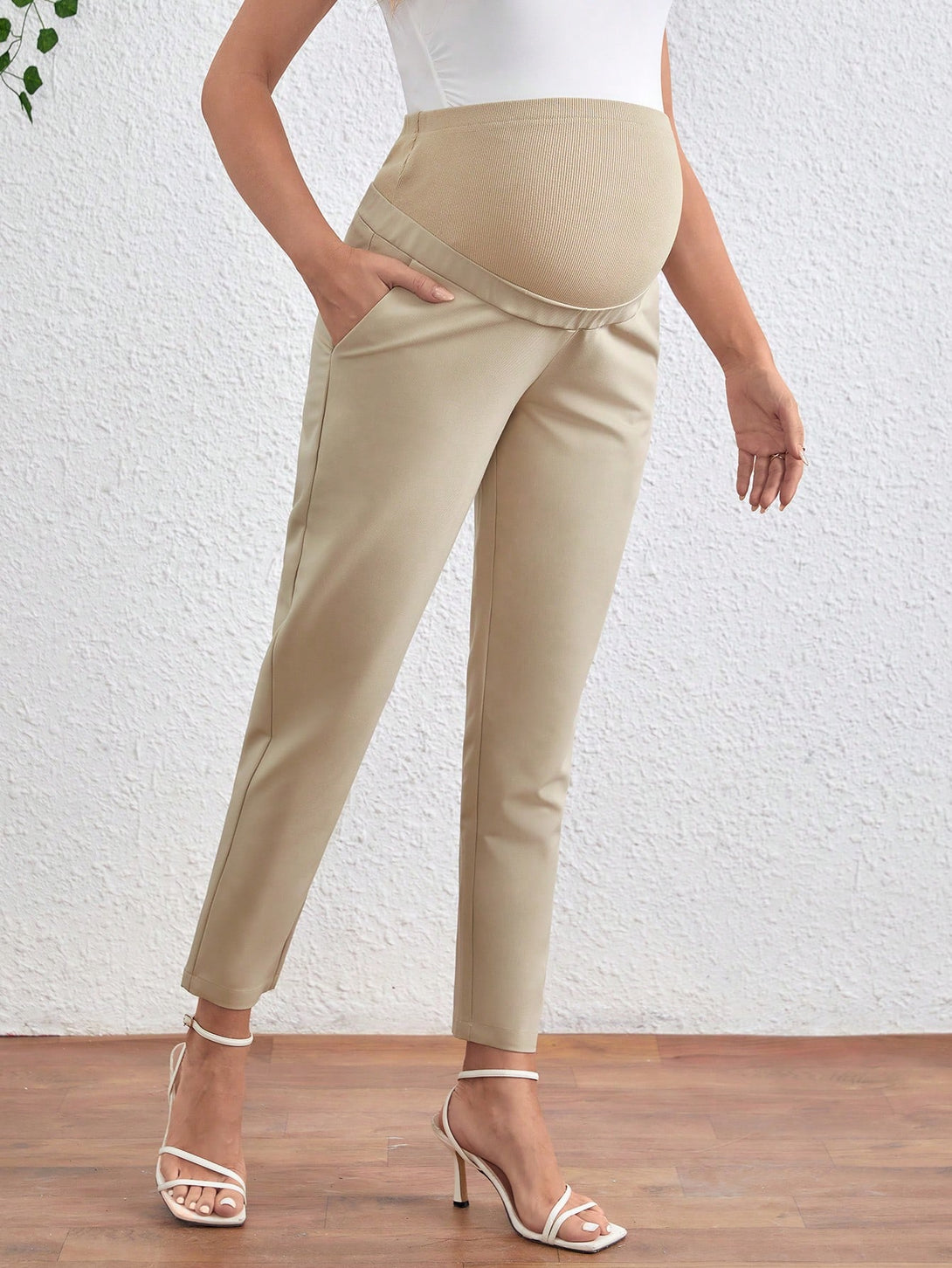 Ropa de Mujer, Ropa Premamá, Bottoms Premamá, Pantalones de maternidad, Caqui