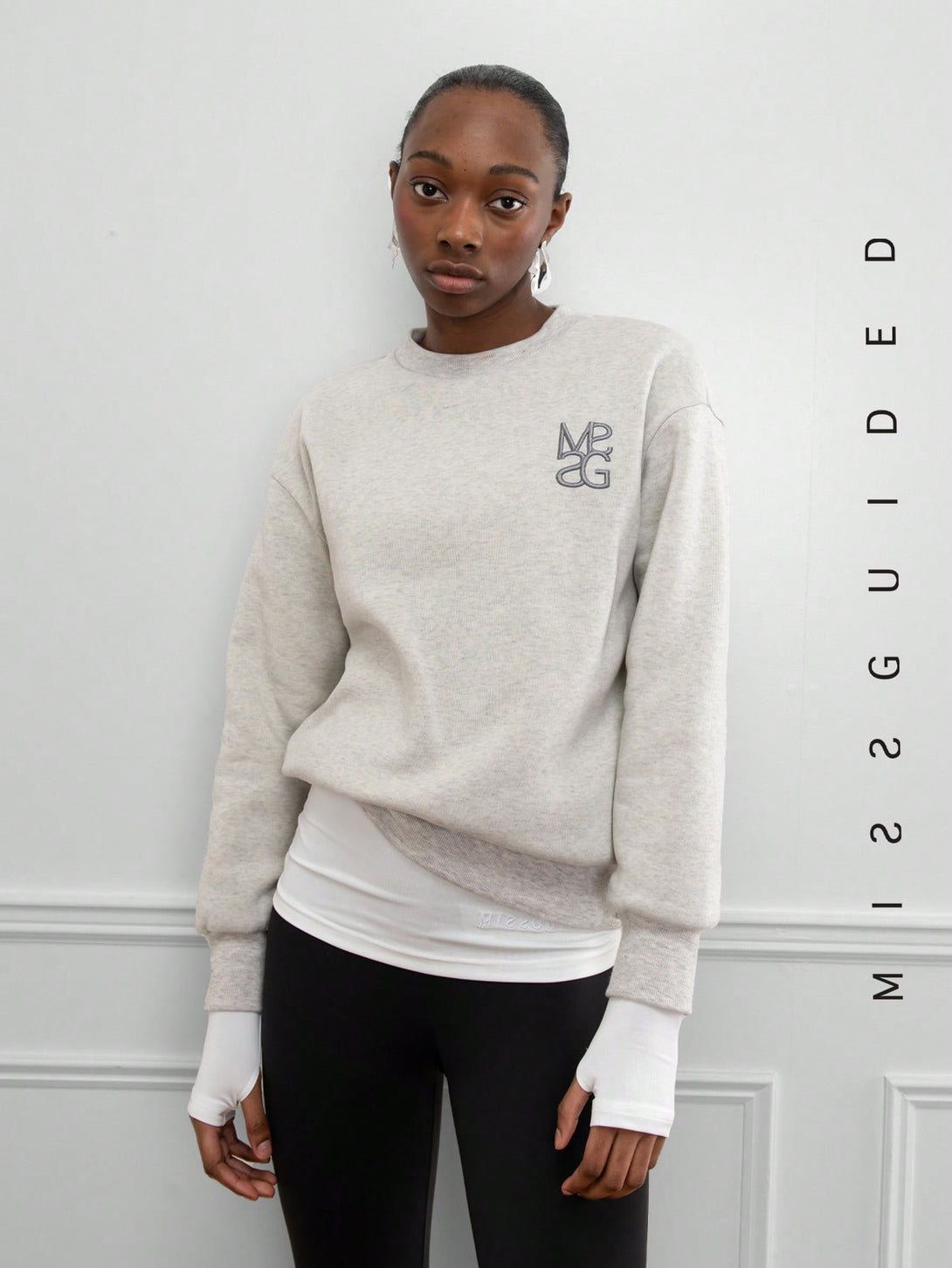 Ropa de Mujer, Ropa de Mujer, Sudaderas de Mujer, OUTFITS LOOKBOOK, Gris Claro