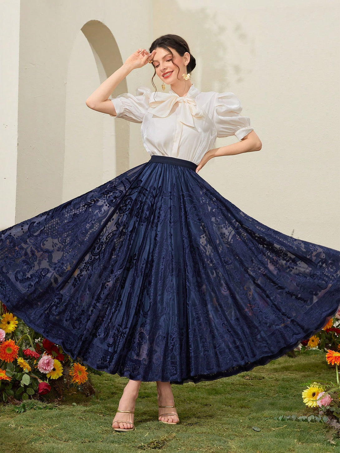 Ropa de Mujer, Ropa de Mujer, Bottoms de Mujer, Faldas de Mujer, Colección de trajes de mujer, Azul Marino