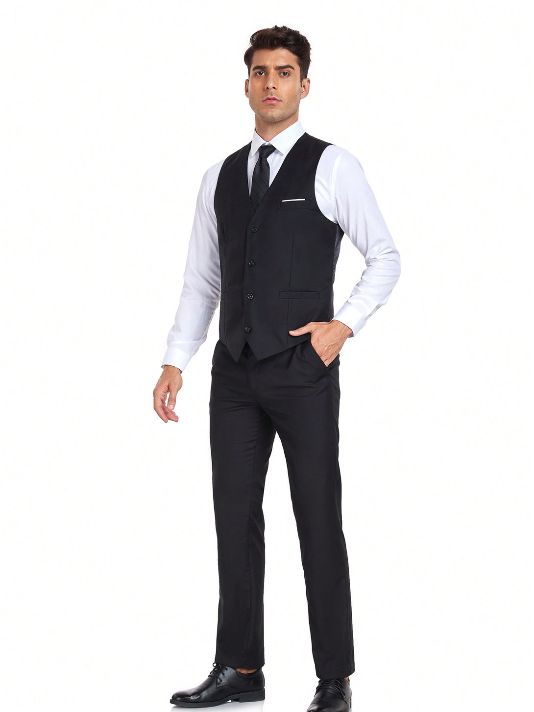 Hombres, Ropa de hombre, Trajes & Piezas separadas para Hombres, Chalecos de hombre, 24360200, Negro