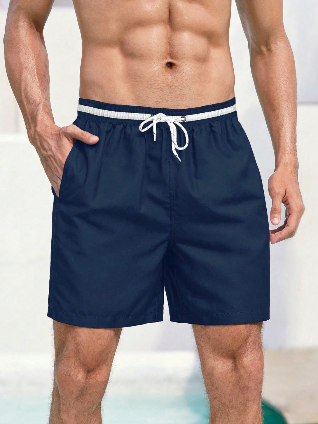 Hombres, Ropa de hombre, Bañador de hombres, Shorts de Playa para Hombre, 17145567, Azul Marino