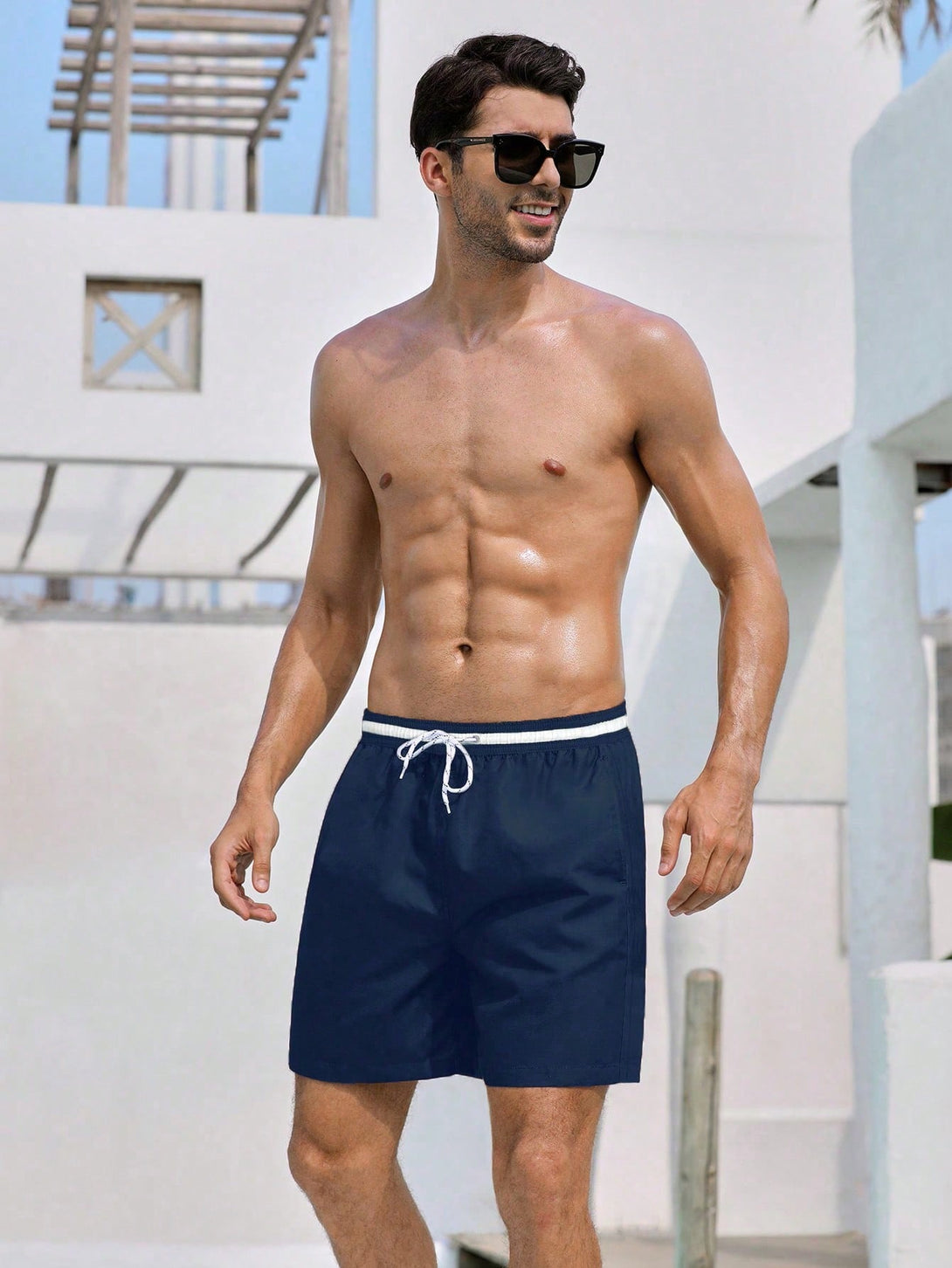 Hombres, Ropa de hombre, Bañador de hombres, Shorts de Playa para Hombre, 17145567, Azul Marino