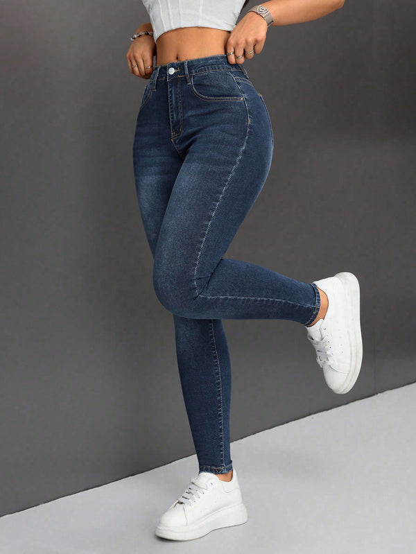 Ropa de Mujer, Mezclilla para mujer, Jeans para mujer, Colección de trajes de mujer, 29939072, Azul lavado oscuro