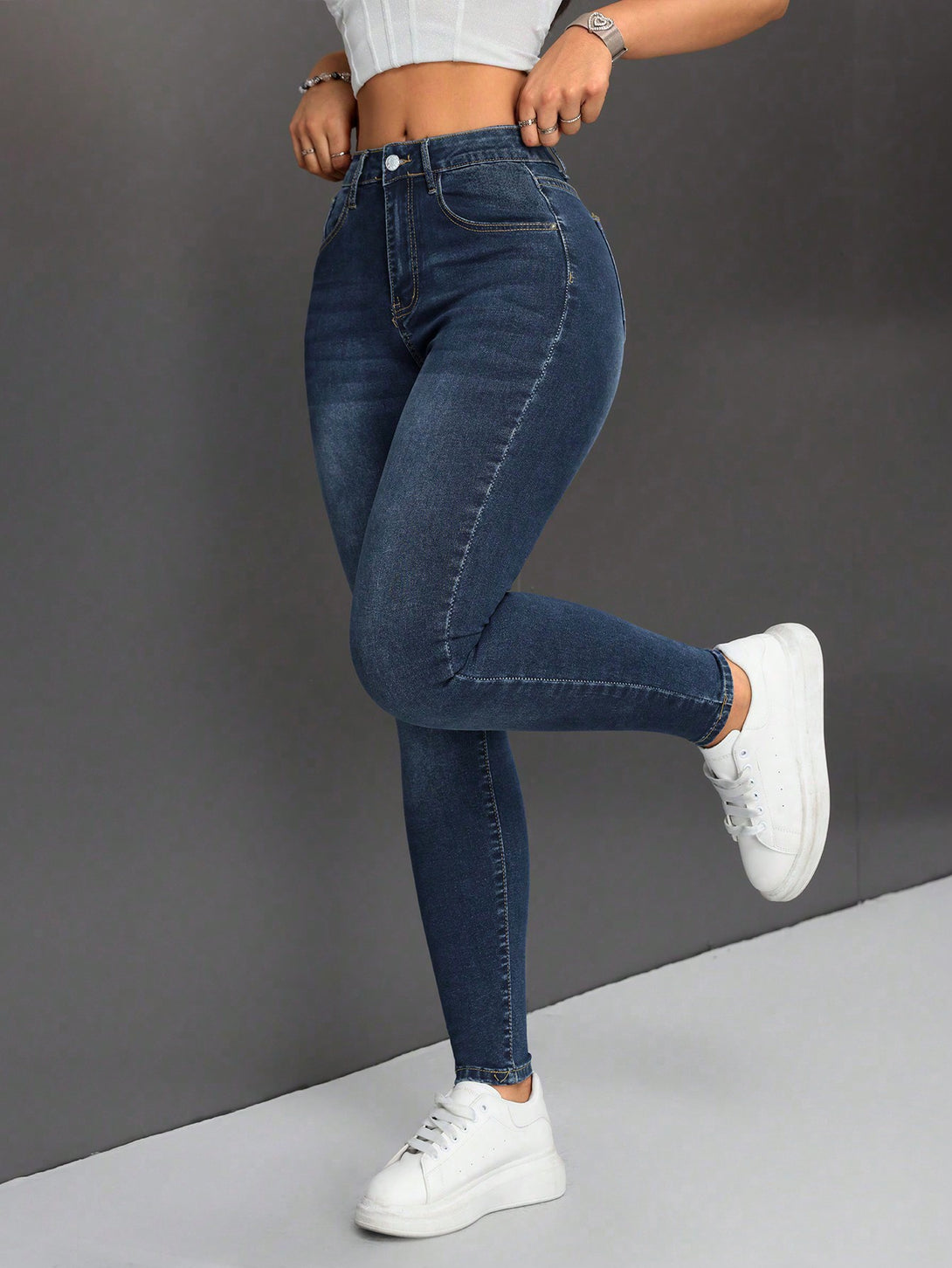 Ropa de Mujer, Mezclilla para mujer, Jeans para mujer, Colección de trajes de mujer, 29939072, Azul lavado oscuro