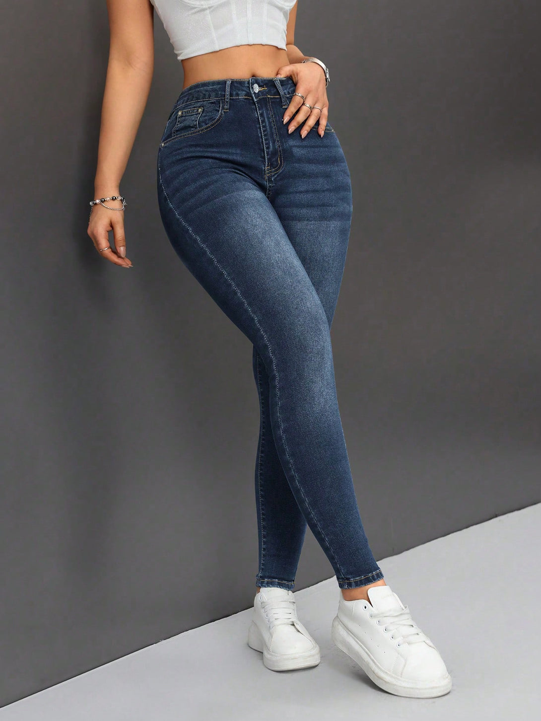 Ropa de Mujer, Mezclilla para mujer, Jeans para mujer, Colección de trajes de mujer, 29939072, Azul lavado oscuro