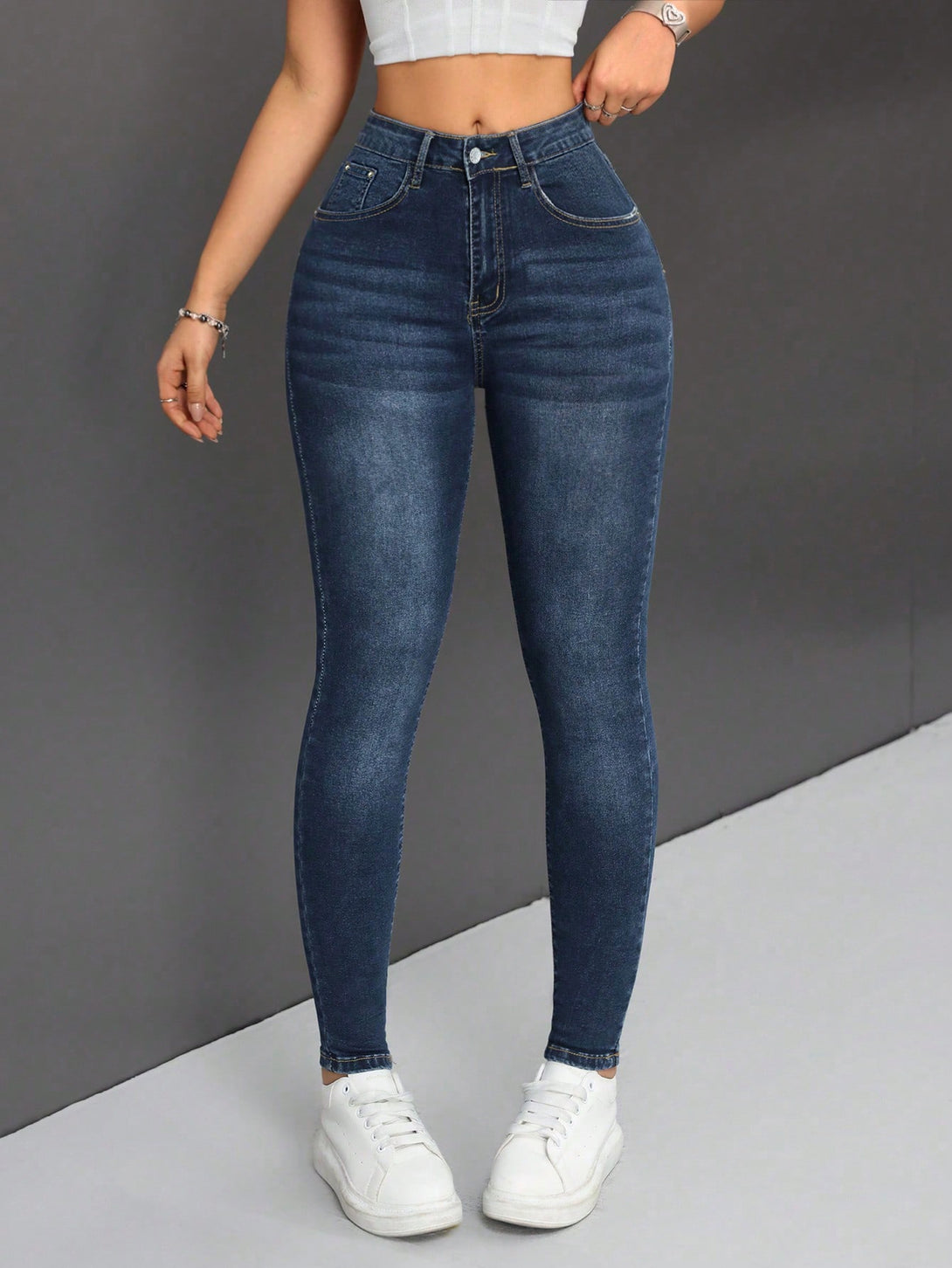 Ropa de Mujer, Mezclilla para mujer, Jeans para mujer, Colección de trajes de mujer, 29939072, Azul lavado oscuro