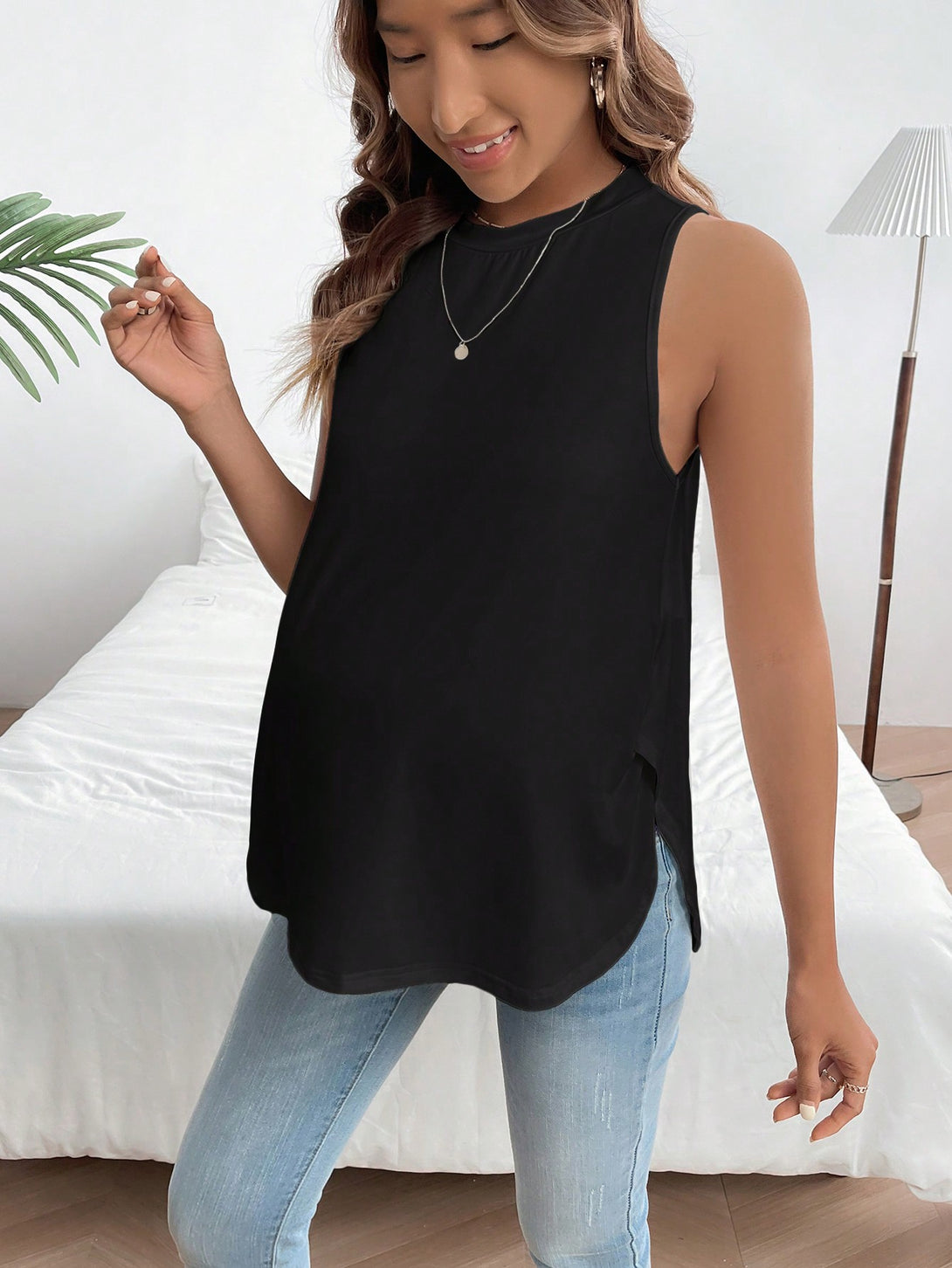 Ropa de Mujer, Ropa Premamá, Tops Premamá, Tank & Camis premamá, Negro