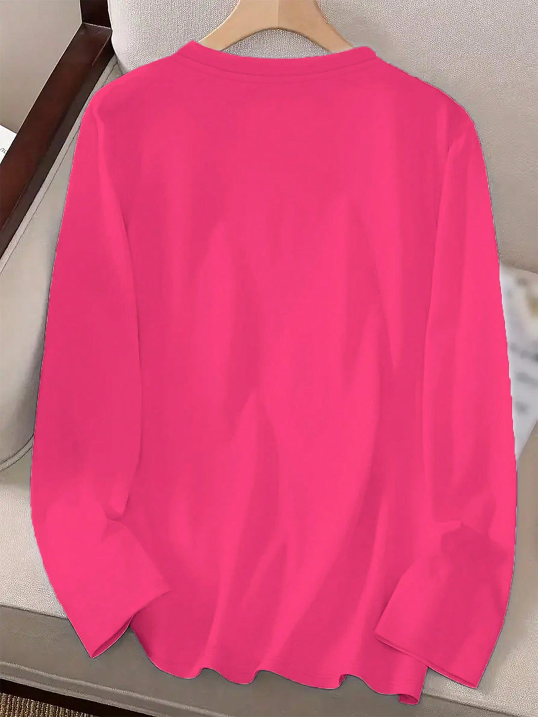 Ropa de Mujer, Ropa de Mujer, Tops & Blusas & Camisetas de Mujer, Camisetas de Mujer, Rosa Fucsia