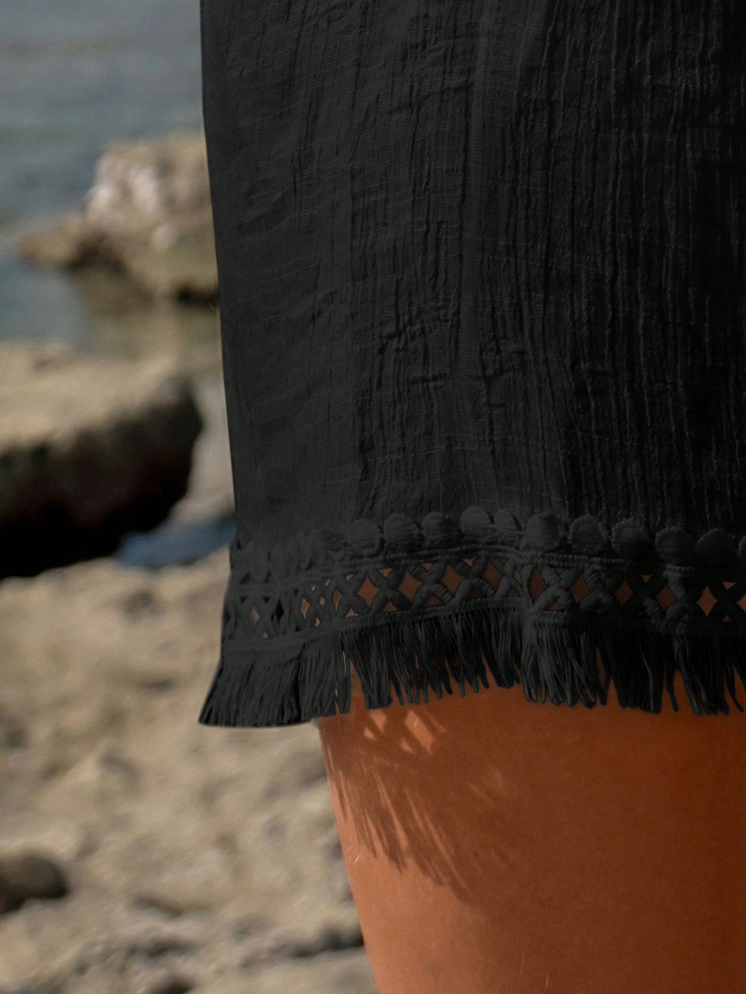 Ropa de Mujer, Ropa de Playa para Mujer, Pareos para Mujer, 31241599, Negro