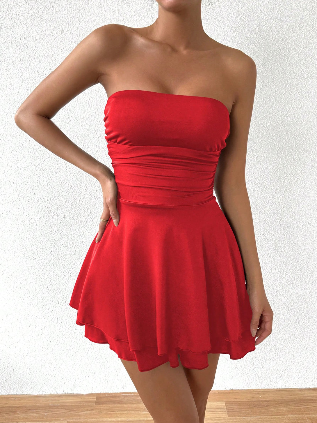 Ropa de Mujer, Ropa de Mujer, Vestidos de mujer, Vestidos cortos de mujer, Rojo