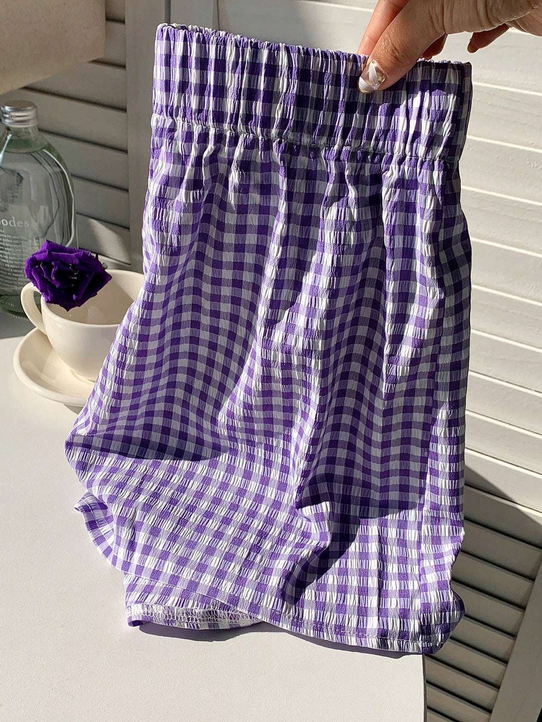 Ropa de Mujer, Ropa de Mujer, Bottoms de Mujer, Pantalones Cortos de Mujer, Colección de trajes de mujer, Morado