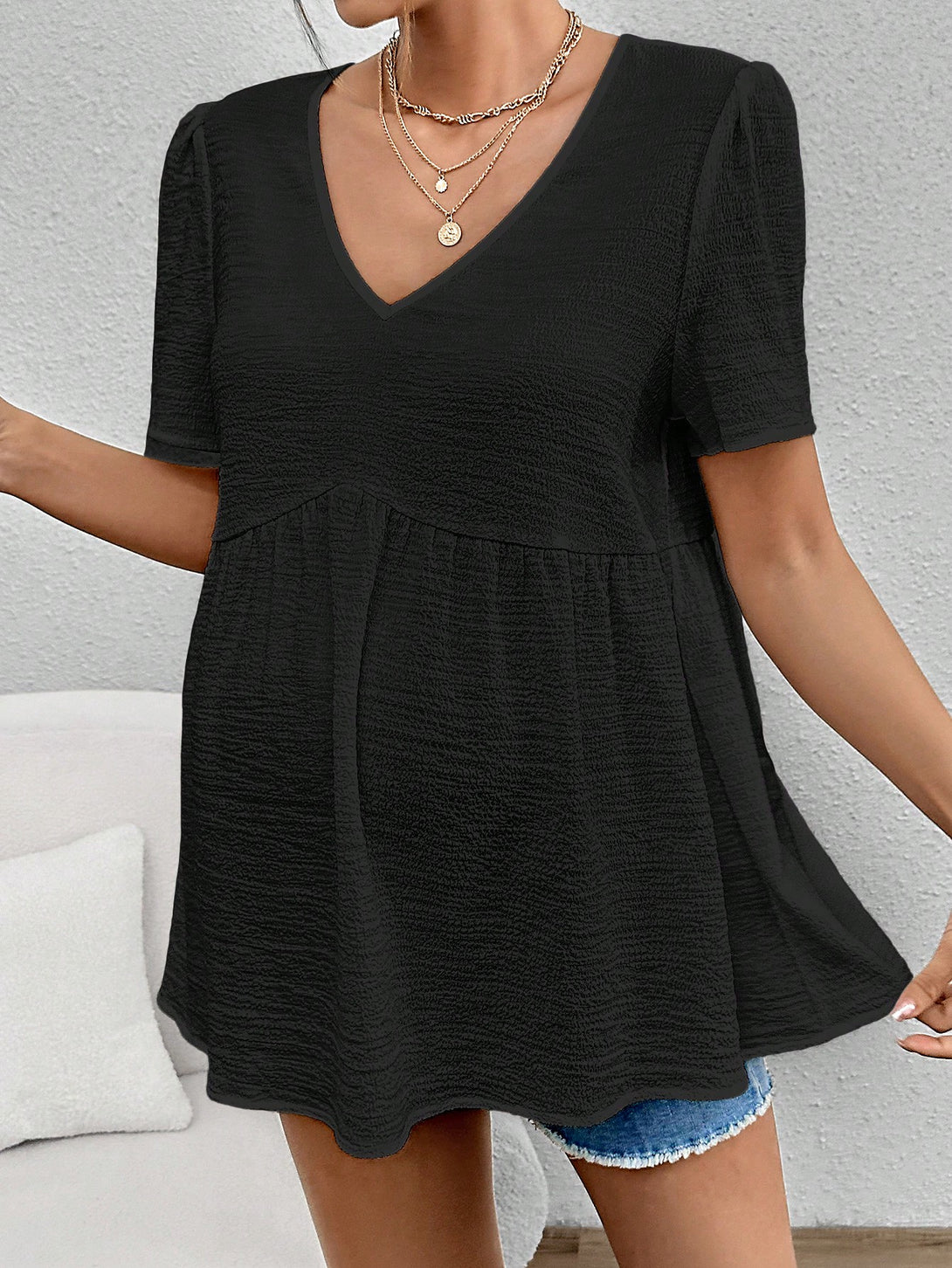 Ropa de Mujer, Ropa Premamá, Tops Premamá, Camisas premamá, Negro