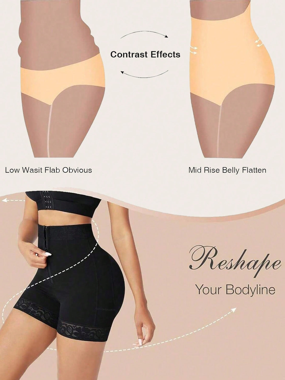 Ropa Interior y Ropa de Dormir, Shapewear para Mujer, Bottoms Shapewear para Mujer, Negro