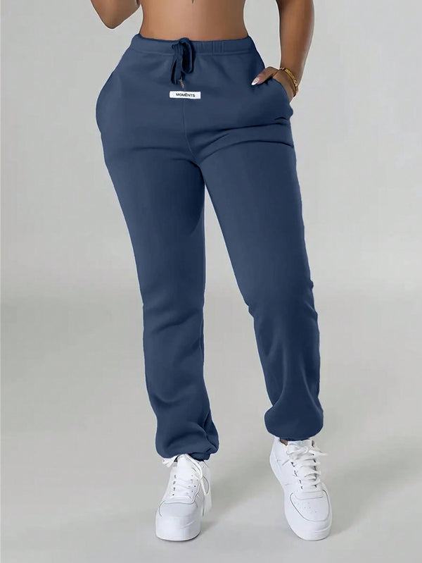 Ropa de Mujer, Ropa de Mujer, Bottoms de Mujer, Pantalones de Deporte para Mujer, Colección de trajes de mujer, Azul Marino