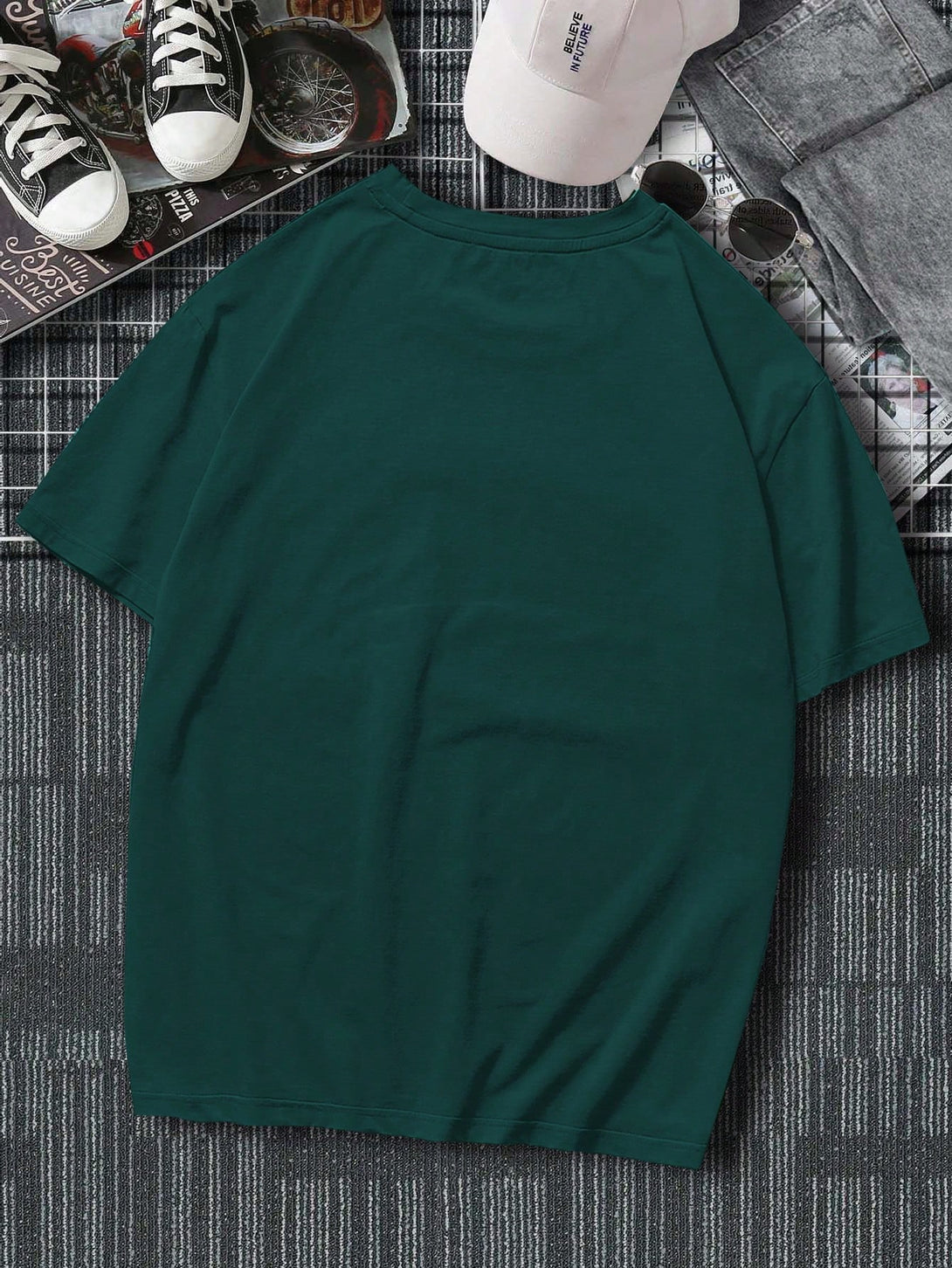 Hombres, Ropa de hombre, Tops para Hombre, Camisetas de hombre, 31887619, Verde Oscuro