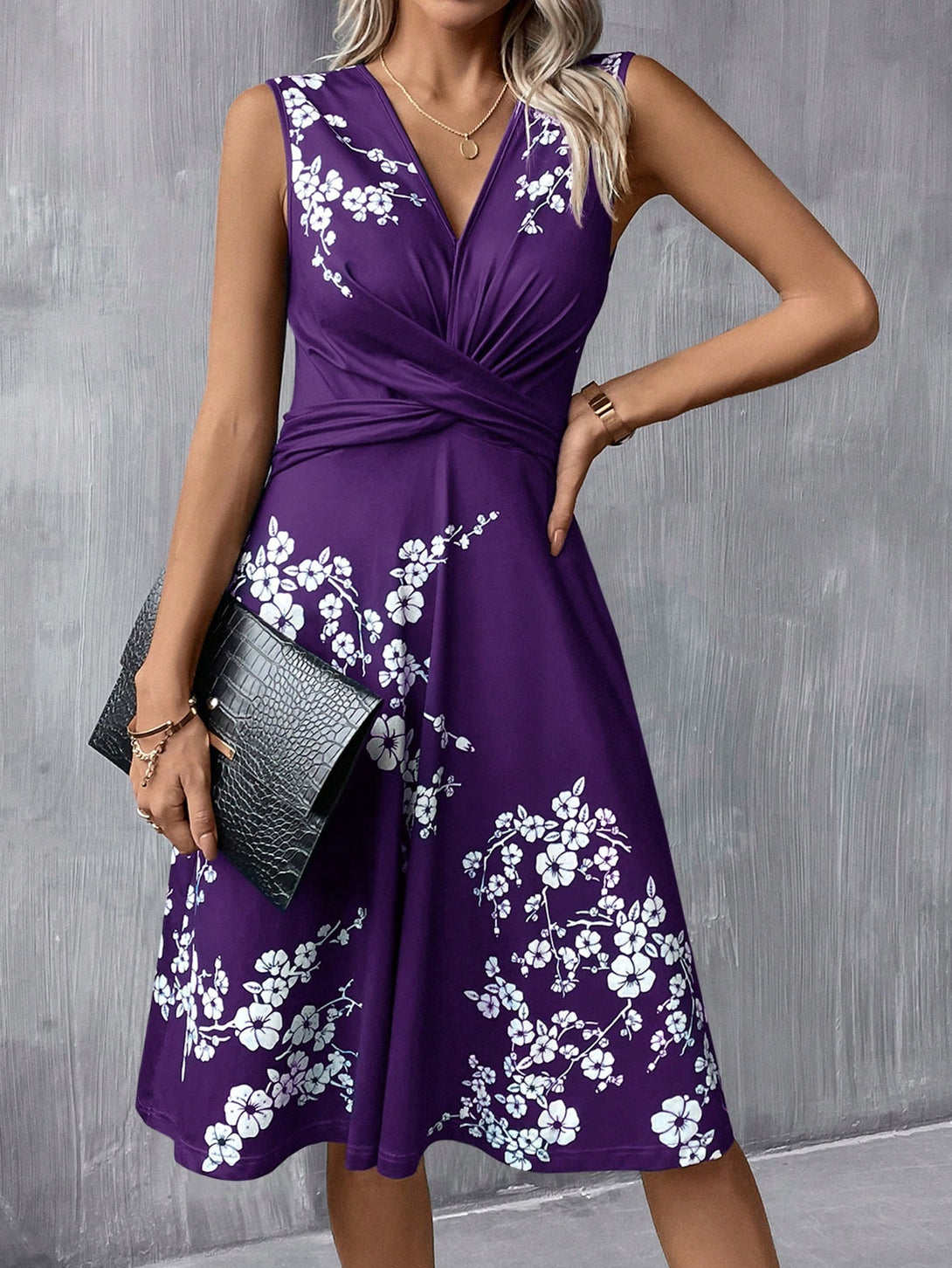 Ropa de Mujer, Ropa de Mujer, Vestidos de mujer, Vestidos midi para mujer, Morado