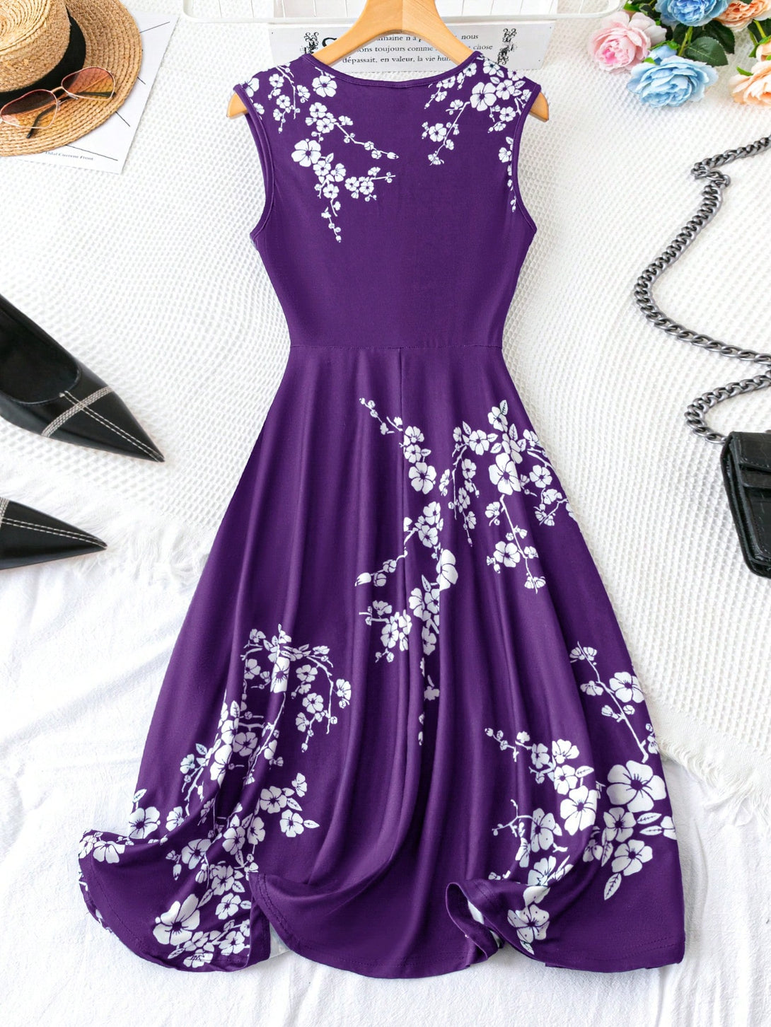 Ropa de Mujer, Ropa de Mujer, Vestidos de mujer, Vestidos midi para mujer, Morado