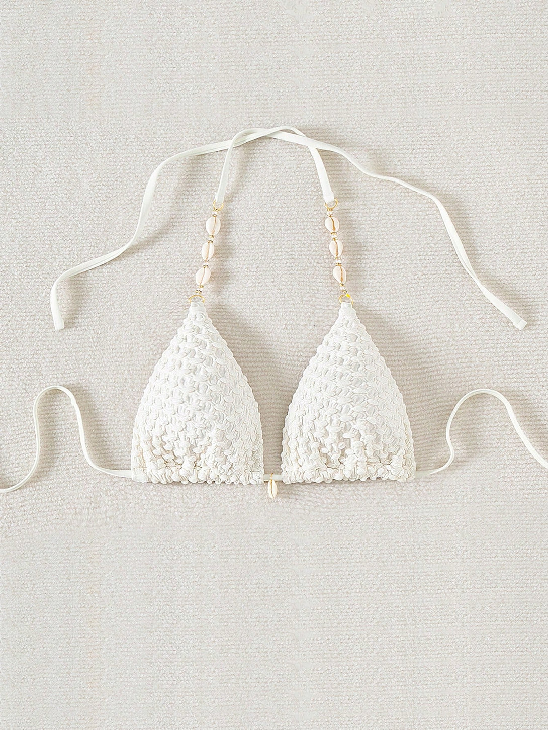Ropa de Mujer, Ropa de Playa para Mujer, Tops de Bikini para Mujer, 32157525, Beis