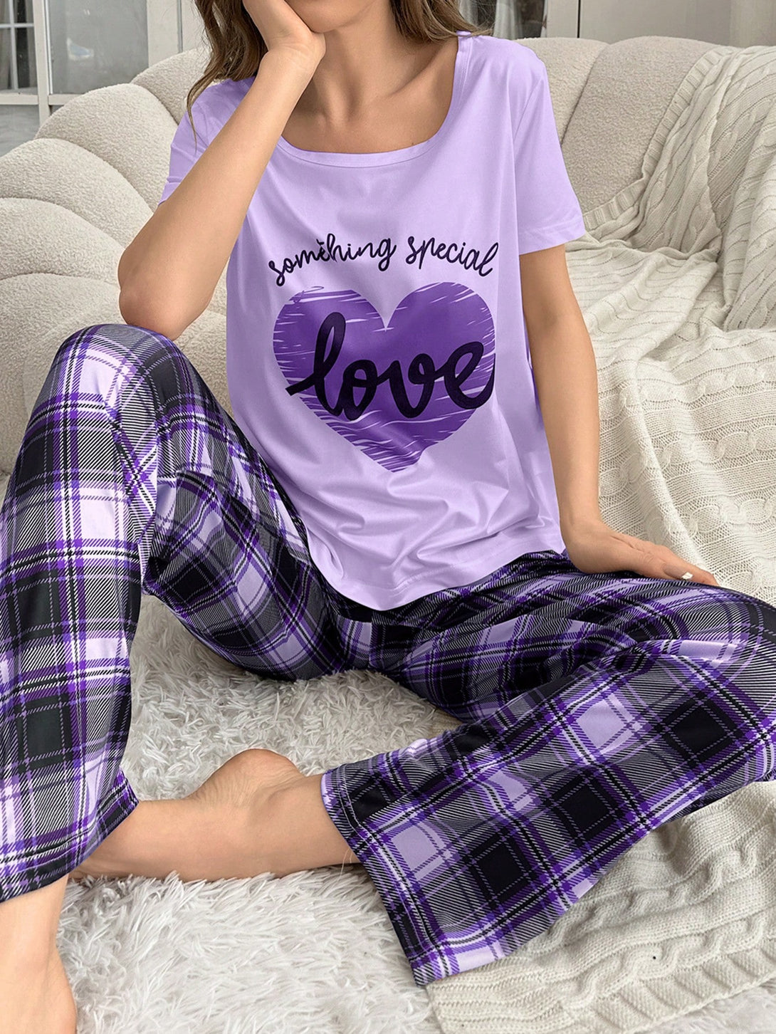 Ropa Interior y Ropa de Dormir, Pijama & Ropa de Descanso de Mujer, Ropa de Dormir para Mujeres, Sets de Pijamas de Mujer, 32207056, Morado