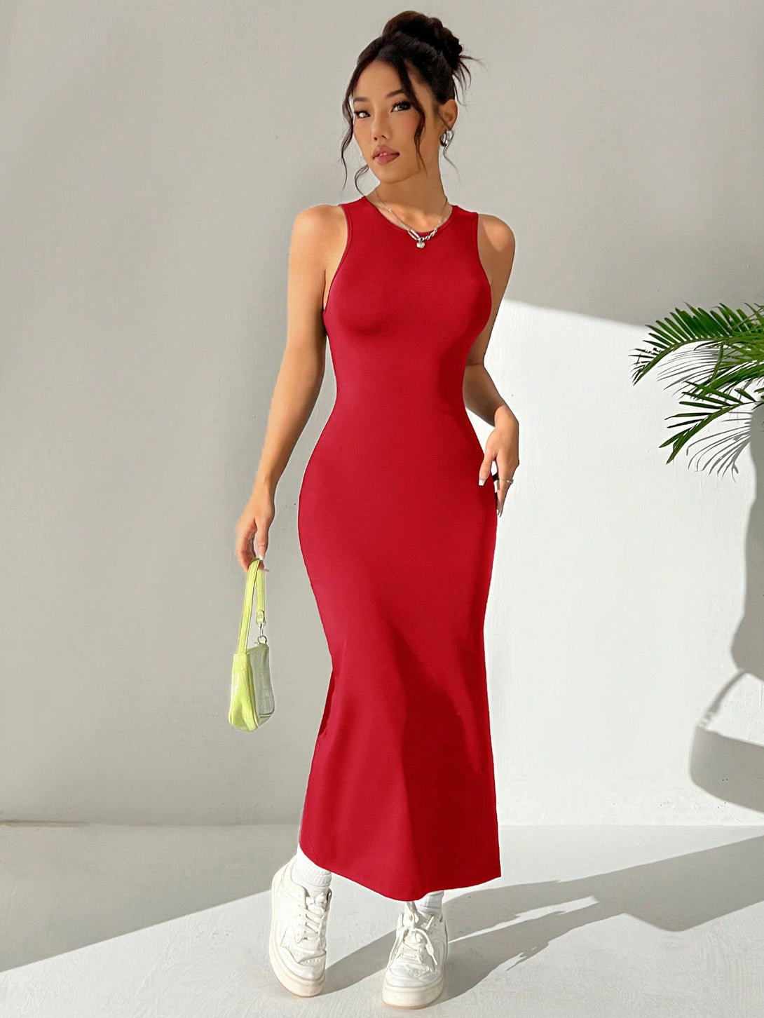 Ropa de Mujer, Ropa de Mujer, Vestidos de mujer, Vestidos midi para mujer, Colección de trajes de mujer, Rojo