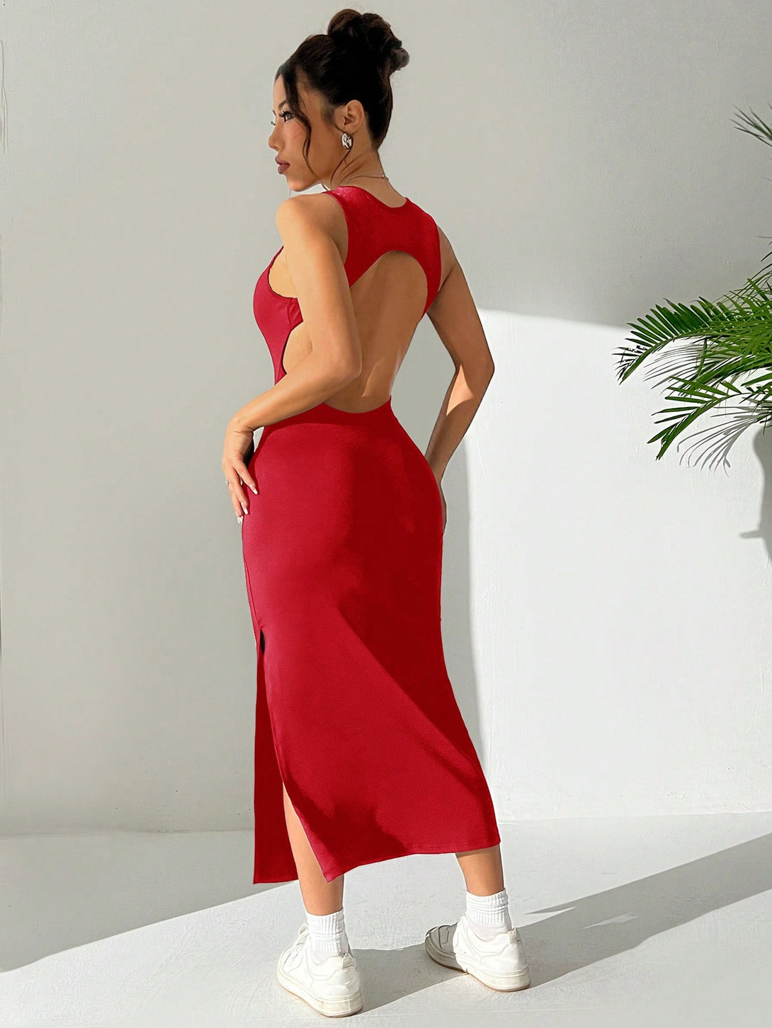 Ropa de Mujer, Ropa de Mujer, Vestidos de mujer, Vestidos midi para mujer, Colección de trajes de mujer, Rojo