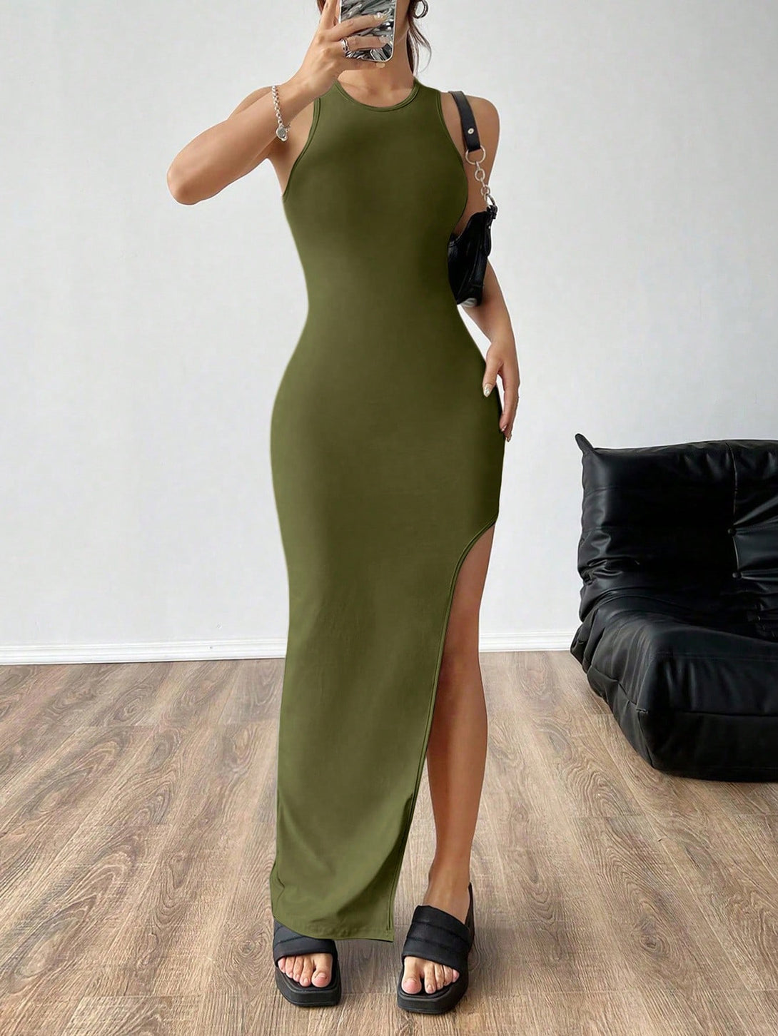 Ropa de Mujer, Ropa de Mujer, Vestidos de mujer, Vestidos largos de mujer, Colección de trajes de mujer, Verde militar