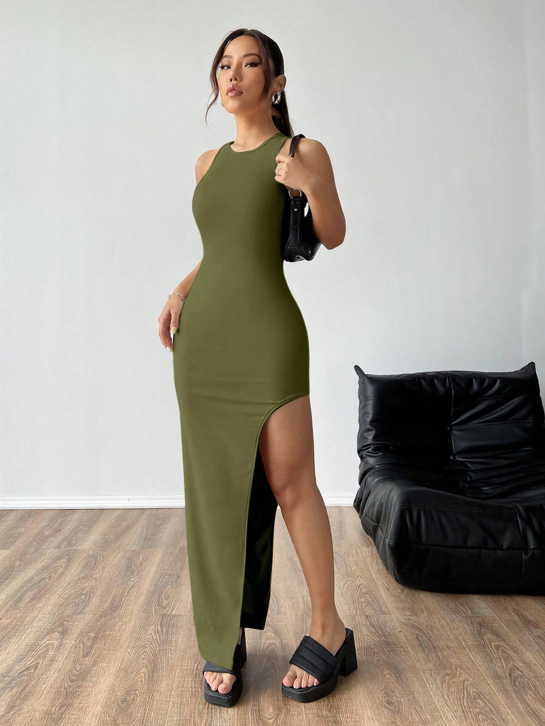 Ropa de Mujer, Ropa de Mujer, Vestidos de mujer, Vestidos largos de mujer, Colección de trajes de mujer, Verde militar